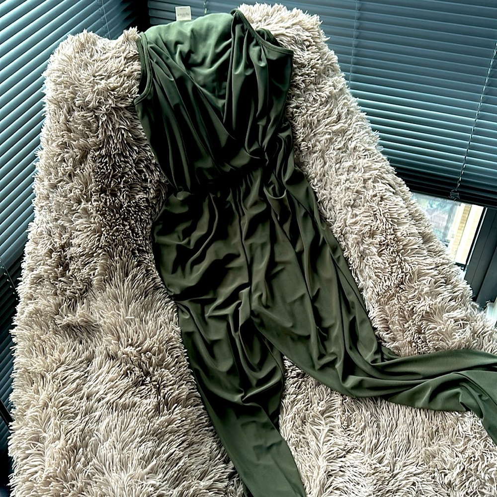 Green jumpsuit